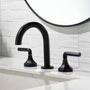 Matte Black 3-Hole Widespread Bathroom Sink Faucet with Dual Handles