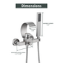 Wall-Mounted Brass Waterfall Tub Filler with Handheld Shower