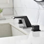 8" Widespread Solid Brass Double Handle Bathroom Faucet with Waterfall Spout