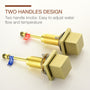 8" Widespread Solid Brass Double Handle Bathroom Faucet with Waterfall Spout