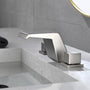 8" Widespread Solid Brass Double Handle Bathroom Faucet with Waterfall Spout