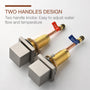 8" Widespread Solid Brass Double Handle Bathroom Faucet with Waterfall Spout