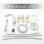 3-Handle Deck-Mounted Waterfall Roman Tub Faucet with Hand Shower