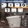 Mordern One-piece Elongated Smart Bidet Toilet with Digital Display, Auto Lid, Heated Seat & Dual Flush