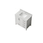 30"/36"/48"/72" Freestanding Bathroom Vanity with White Marble-Pattern Artificial Stone Top