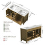 42"/55"/60"/72"/84" Warm Oak Freestanding Bathroom Vanity with Solid Wood Construction