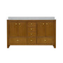 48"/60"/72" Freestanding Bathroom Vanity with Single/Double Sink & Marble Top
