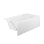 60 in. Glossy White Acrylic Alcove Soaking Bathtub with Integrated Skirt, Chrome Twist Drain and Overflow