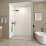 60"x32"x96" SMC Shower Wall Panel Kit with Small Subway Tile Pattern with Matte White / Glossy White Finish