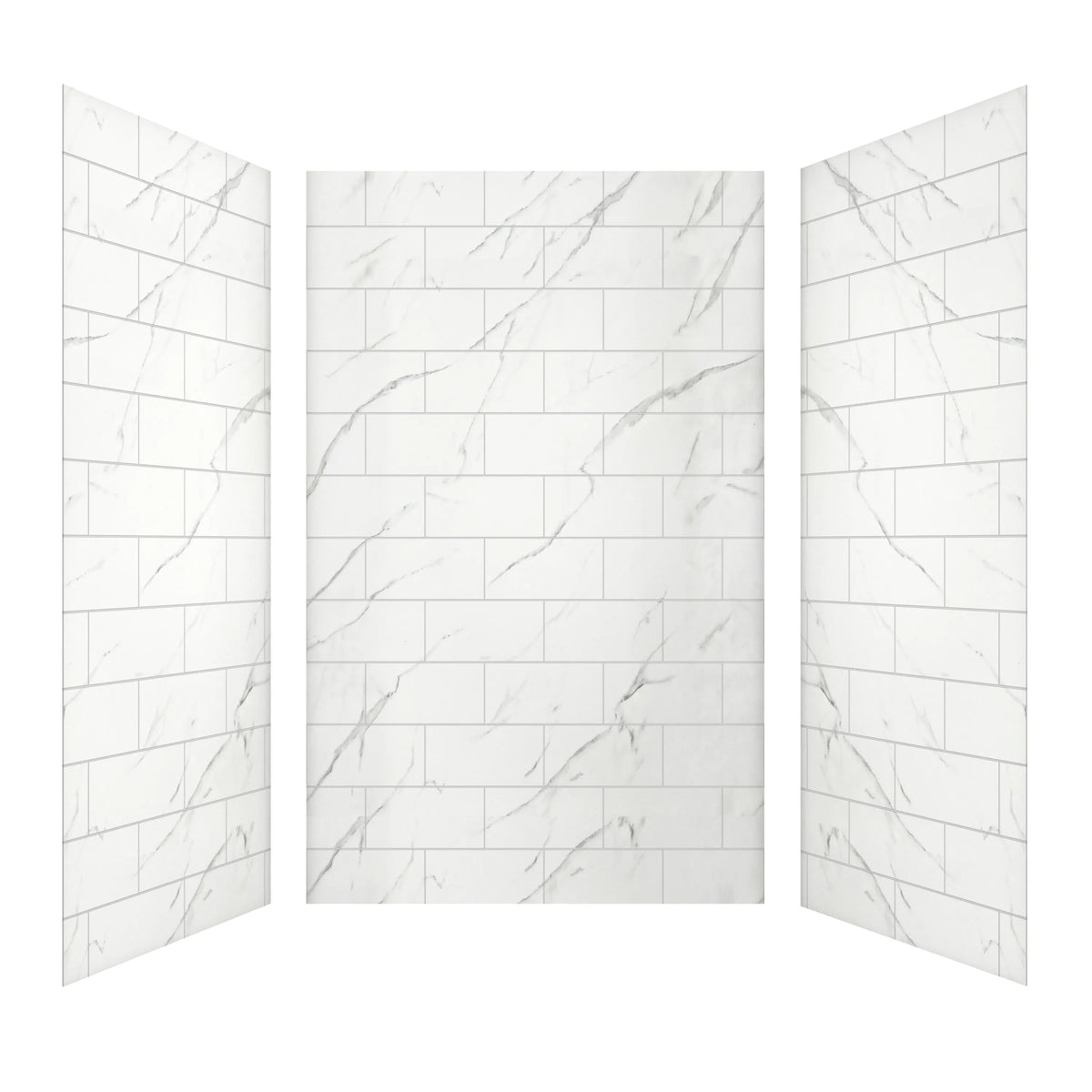 60"x36"/48"x96" Medium Tile Pattern SMC Shower Wall Panel System in 4 Finishes