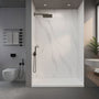 60"x36"x96" SMC Shower Wall Panel Kit in Calacatta/Carrara Finish with Grout-Free Matte Surface