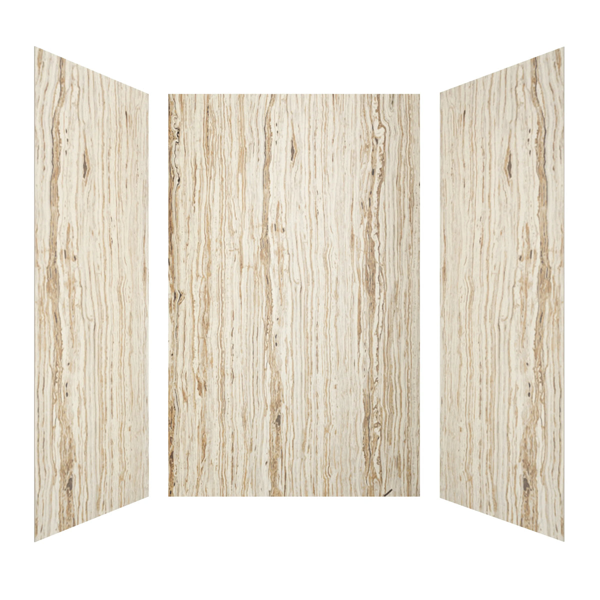 60"x36"x96" SMC Shower Wall Panels, Waterproof Grout-Free Shower Surround in 4 Finishes