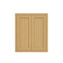 Inset Hazelnut Oak RTA 24-36"W x 30-42"H x 13.5"D 15-Size Double Doors Wall Cabinet
