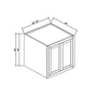 Inset Hazelnut Oak RTA 30-36"W x 12-24"H x 25"D 7-Size Double Doors Wall Cabinet
