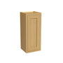 Inset Hazelnut Oak RTA 9-21"W x 30-42"H x 13.5"D 15-Size Single Door Wall Cabinet