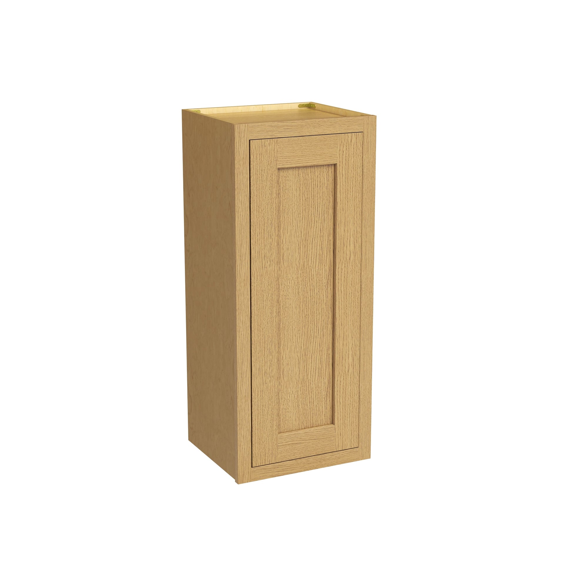 Inset Hazelnut Oak RTA 9-21"W x 30-42"H x 13.5"D 15-Size Single Door Wall Cabinet