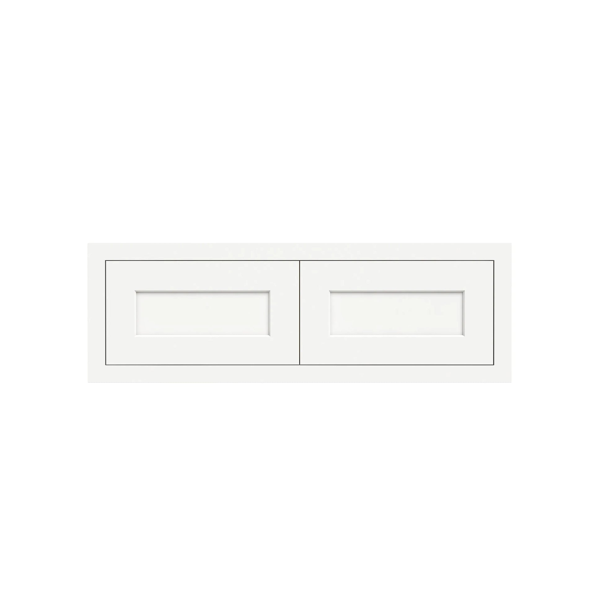 Inset Origami White RTA 24-36"W x 12-24"H x 13.5"D 10-Size Double Doors Wall Cabinet
