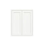 Inset Origami White RTA 24-36"W x 30-42"H x 13.5"D 15-Size Double Doors Wall Cabinet