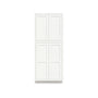 Inset Origami White RTA 24-36"W x 84-96"H x 25"D 9-Size Pantry Cabinet with 4 Doors and 4 Shelves