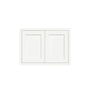 Inset Origami White RTA 30-36"W x 12-24"H x 25"D 7-Size Double Doors Wall Cabinet