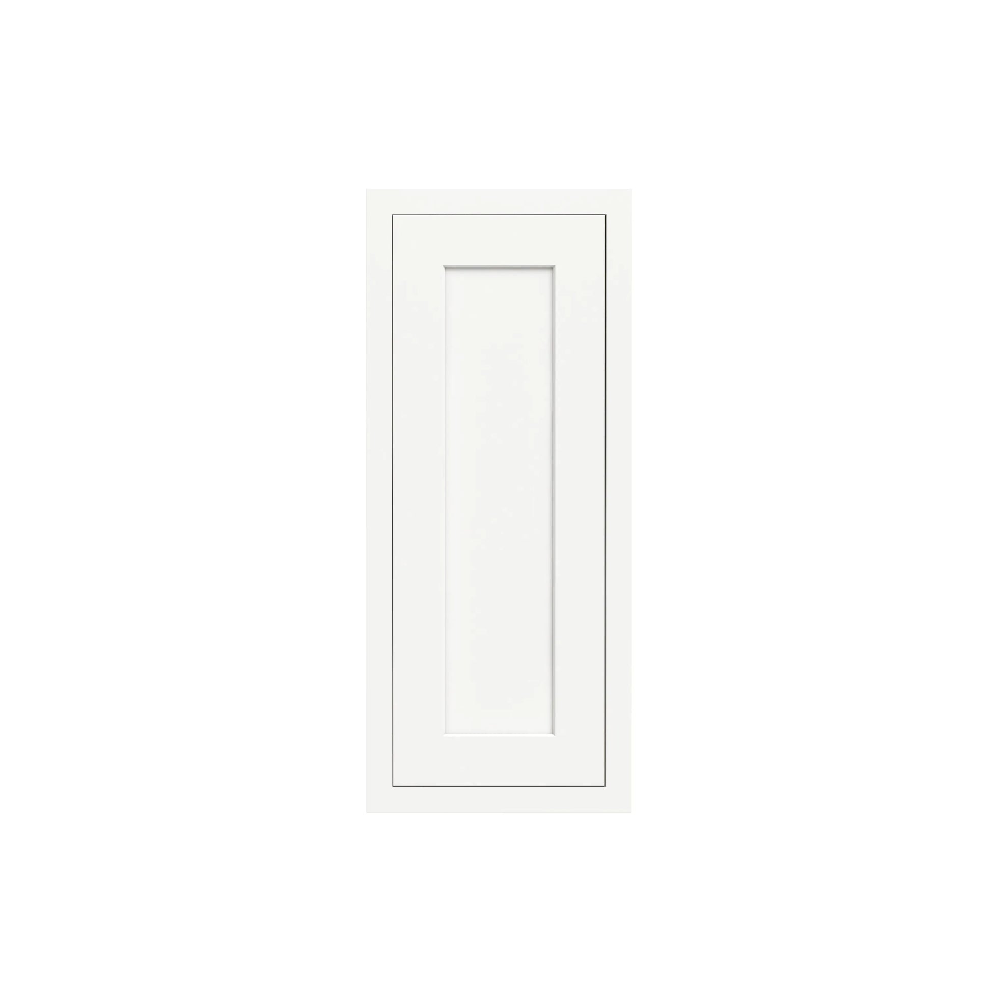 Inset Origami White RTA 9-21"W x 30-42"H x 13.5"D 15-Size Single Door Wall Cabinet
