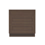 Inset Truffle Brown RTA 12-36"W x 34.5"H x 25"D 9-Size Base Cabinet with 3 Drawers