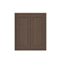 Inset Truffle Brown RTA 24-36"W x 30-42"H x 13.5"D 15-Size Double Doors Wall Cabinet