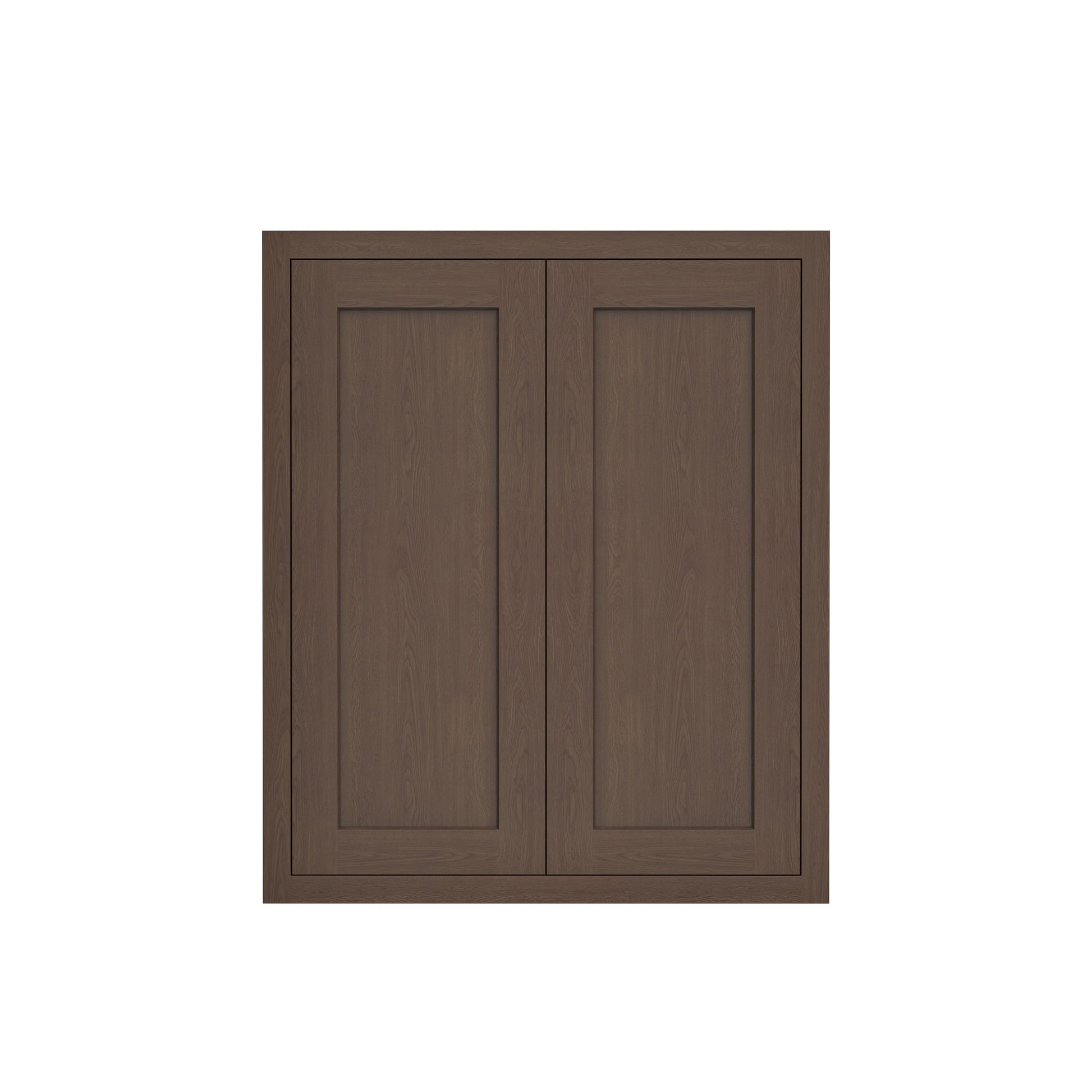 Inset Truffle Brown RTA 24-36"W x 30-42"H x 13.5"D 15-Size Double Doors Wall Cabinet