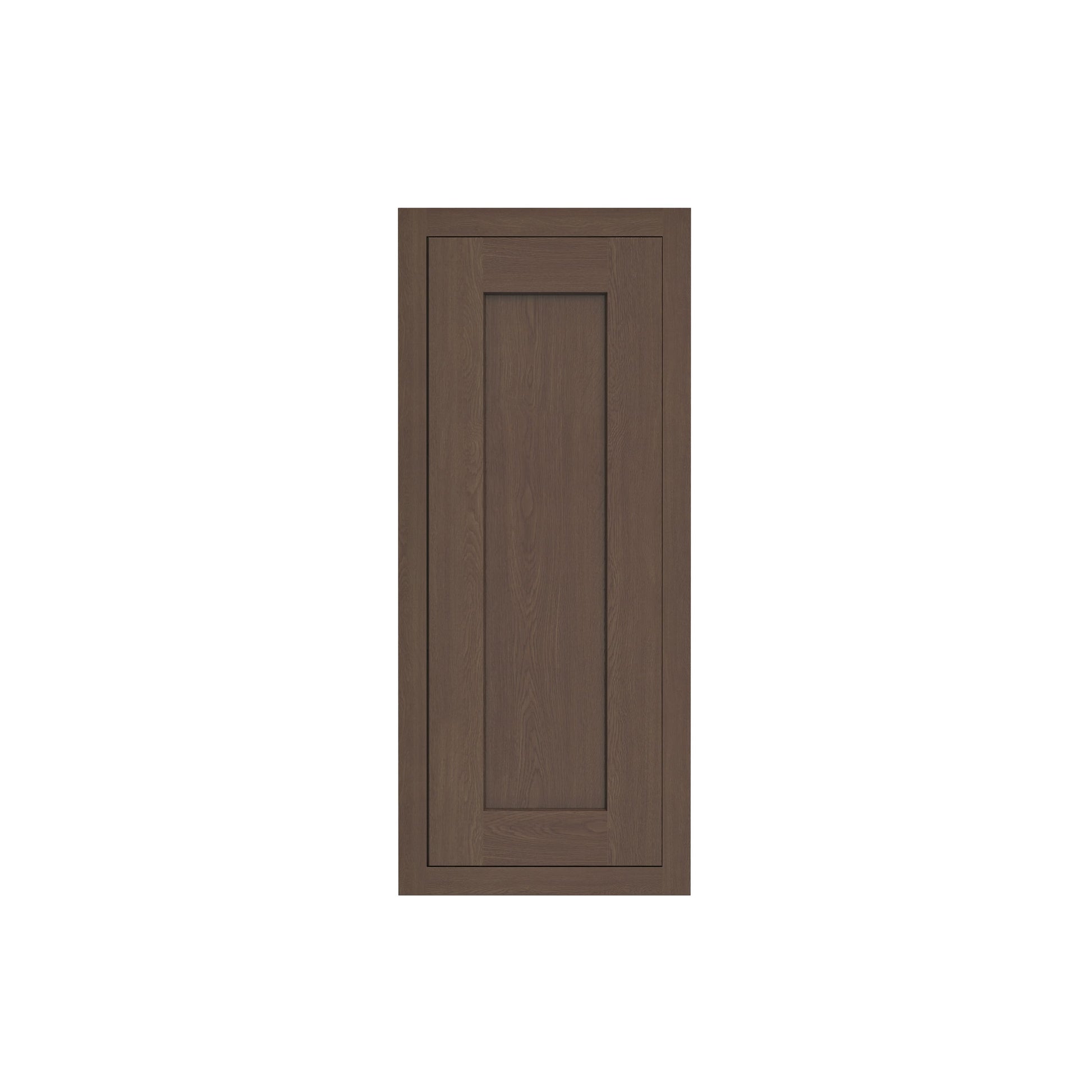 Inset Truffle Brown RTA 9-21"W x 30-42"H x 13.5"D 15-Size Single Door Wall Cabinet
