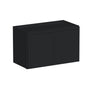Slim Ebony Black Shaker RTA 24"-36"W x 12"-24"H x 12"D 17-Size Short Wall Cabinet with 2 Doors