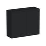 Slim Ebony Black Shaker RTA 24"-36"W x 30"/36"/42"H x 12"D 15-Size Standard Wall Cabinet with 2 Doors