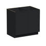 Slim Ebony Black Shaker RTA 24"-36"W x 34.5"H x 24"D 5-Size Full Height Door Base Cabinet with 2 Doors