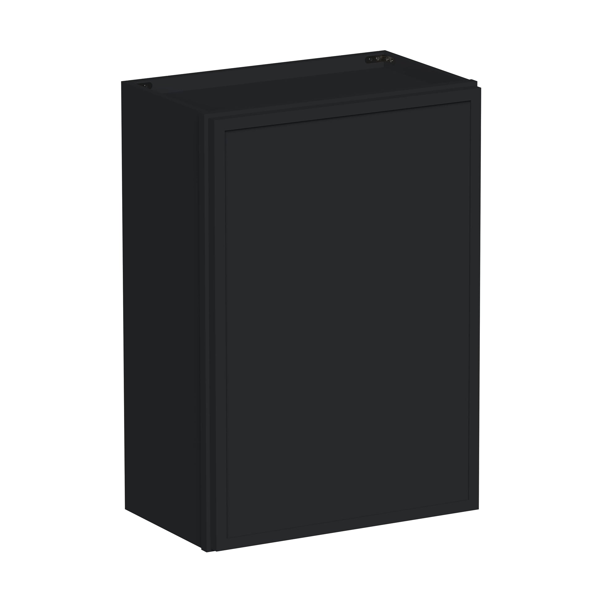 Slim Ebony Black Shaker RTA 9"-21"W x 30"/36"/42"H x 12"D 15-Size Single Door Standard Wall Cabinet