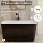 49" Acrylic Freestanding Japanese Soaking Bathtub with Sit-In Design