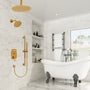 12" Ceiling-Mounted Dual Shower System with Slide Bar & Digital Display