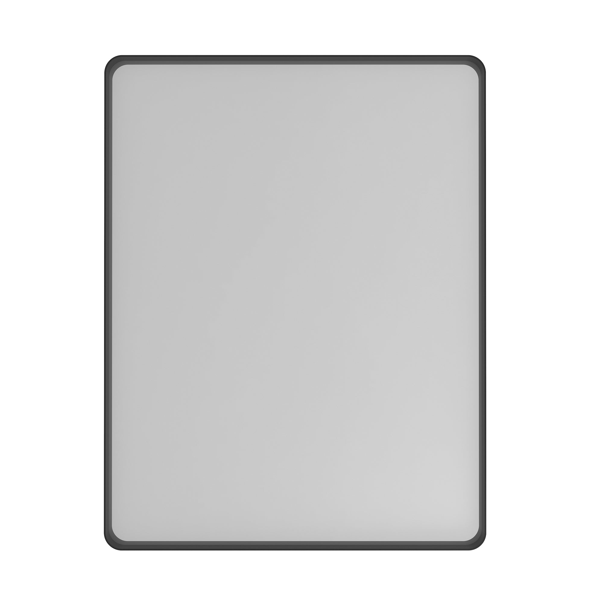 Wall-Mounted Vanity Mirror with Matte Black Metal Frame