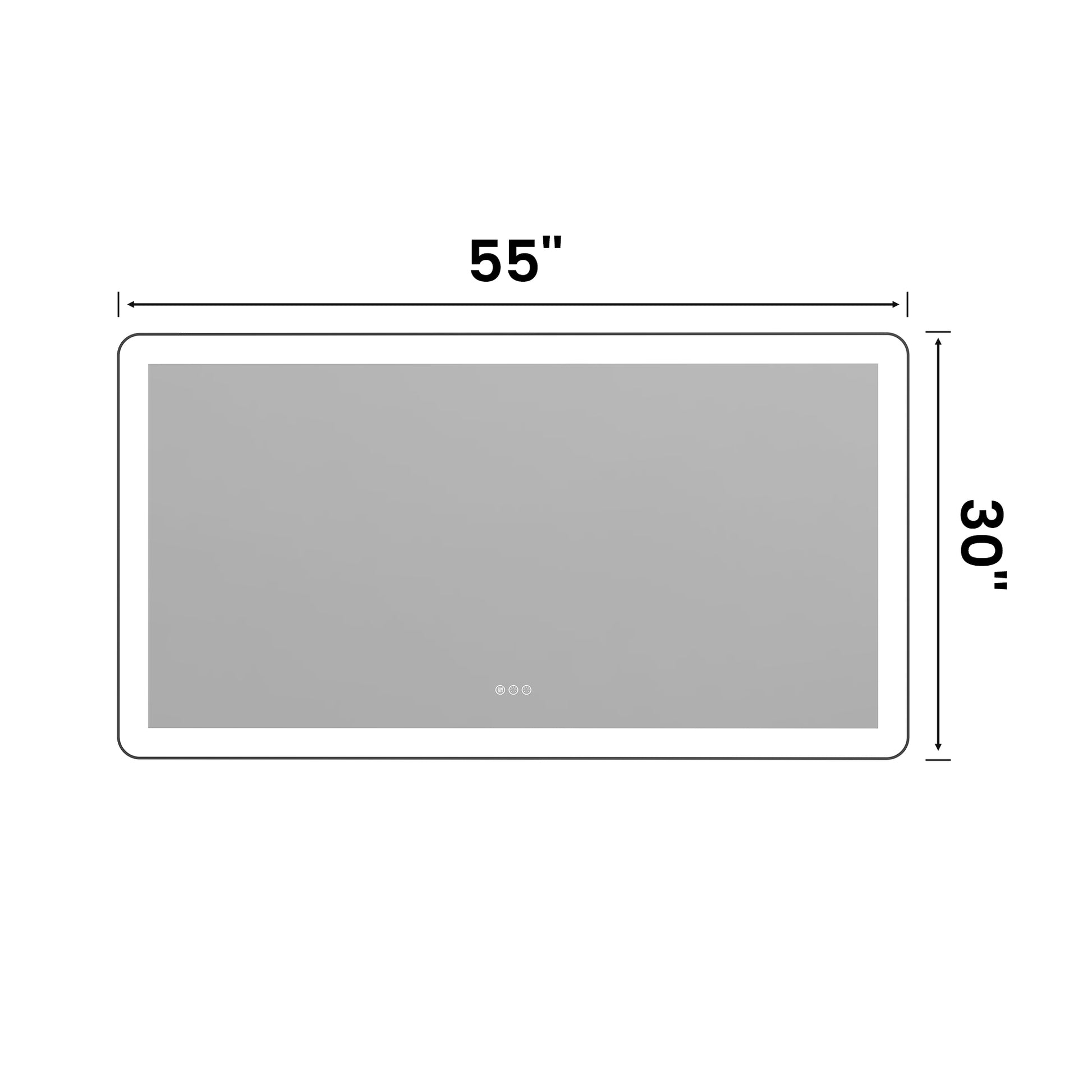 Anti-Fog LED Bathroom Mirror with Aluminum Frame