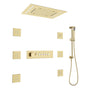 20*14 inch 5-Function Luxury Shower System with LED Lights and Slide Bar