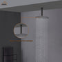 7.87"/11.81" Square Ceiling-Mounted Shower Arm with Flange Cover