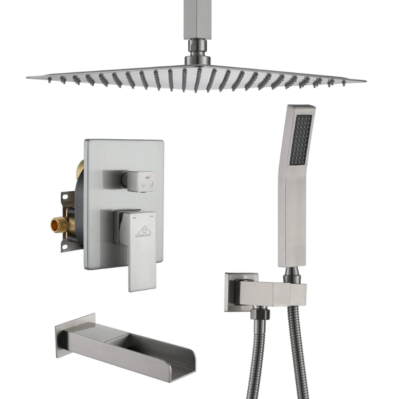 CASAINC Shower System with Cascading Tub Filler