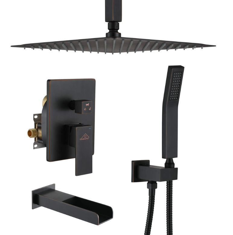 CASAINC Shower System with Cascading Tub Filler