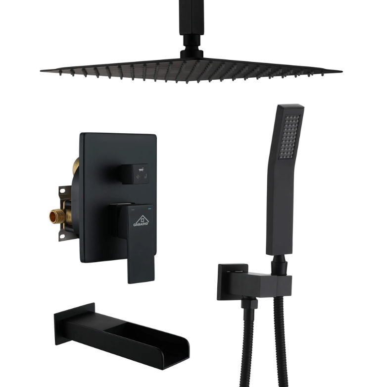 CASAINC Shower System with Cascading Tub Filler