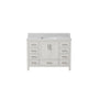 30"/36"/48"/72" Freestanding Bathroom Vanity with White Marble-Pattern Artificial Stone Top