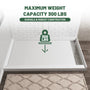 48"/60"x36"/32" Matte White Solid Composite Stone Shower Base with Anti-Slip Textured