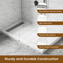 48"/60" x 30"/32"/36" White SMC Rectangular Shower Base with Non-Slip Texture, Left/Right Drain