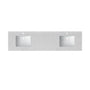 60"/84" Navy Blue Double Sink Bathroom Vanity with White Marble-Pattern Top