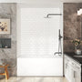 60"x32"x96" Matte/Glossy Surface SMC Shower Wall Panel Kit with Small Subway Tile Pattern