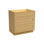 Inset Hazelnut Oak RTA 12-36"W x 34.5"H x 25"D 9-Size Base Cabinet with 3 Drawers