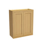 Inset Hazelnut Oak RTA 24-36"W x 30-42"H x 13.5"D 15-Size Double Doors Wall Cabinet