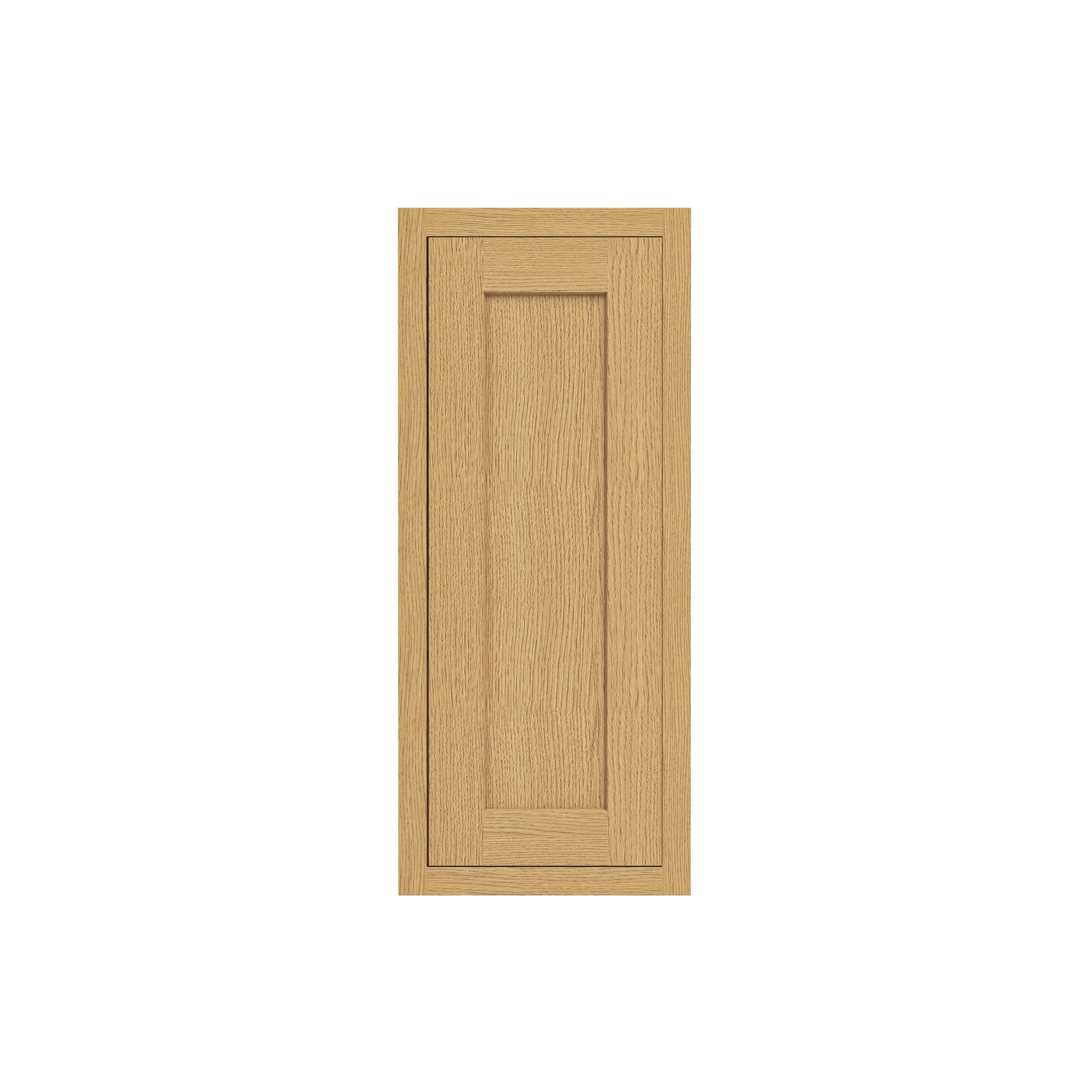 Inset Hazelnut Oak RTA 9-21"W x 30-42"H x 13.5"D 15-Size Single Door Wall Cabinet
